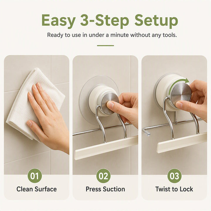 One Hand Tear Paper Towel Holder Suction Mount Product Image 08