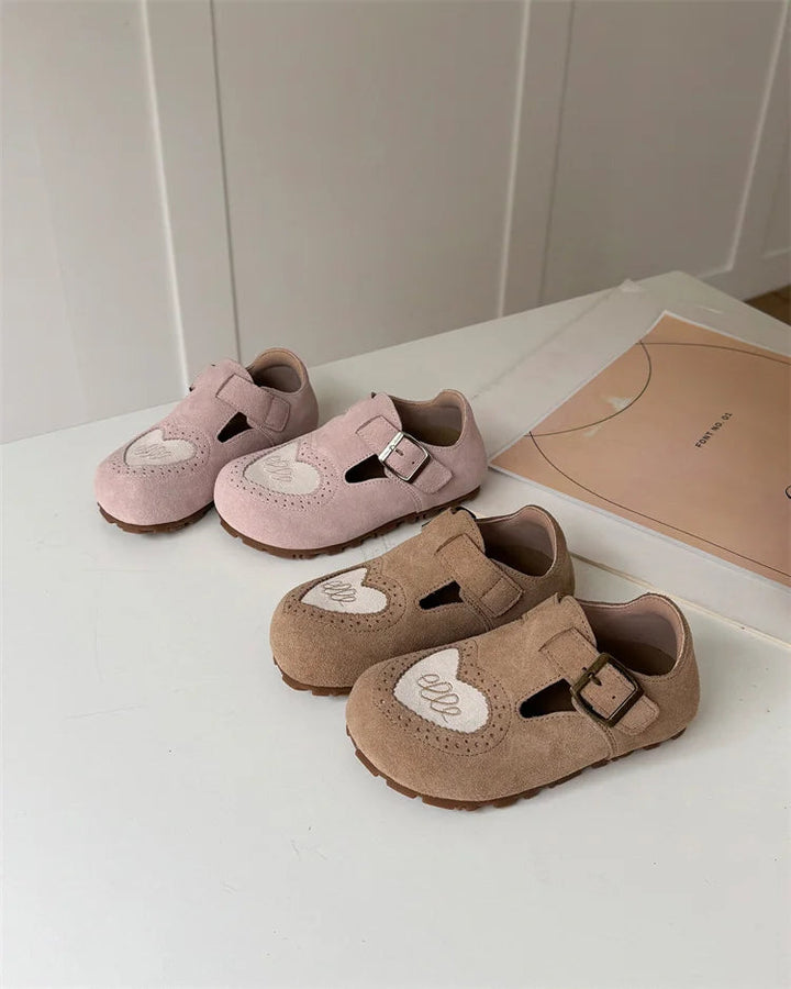 Pink and brown leather kids&