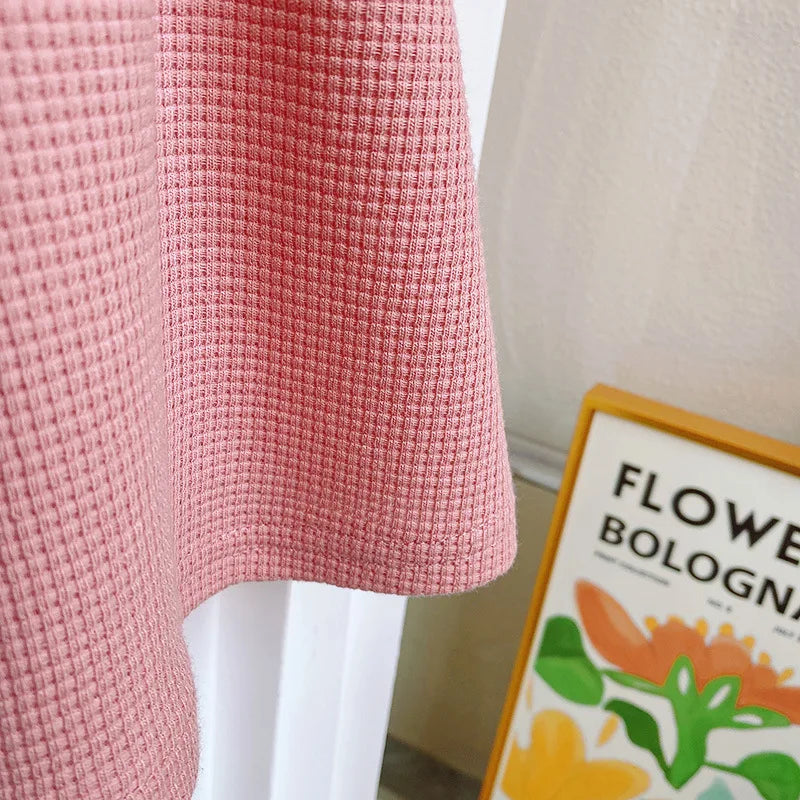 Close-up of the pink cotton set&