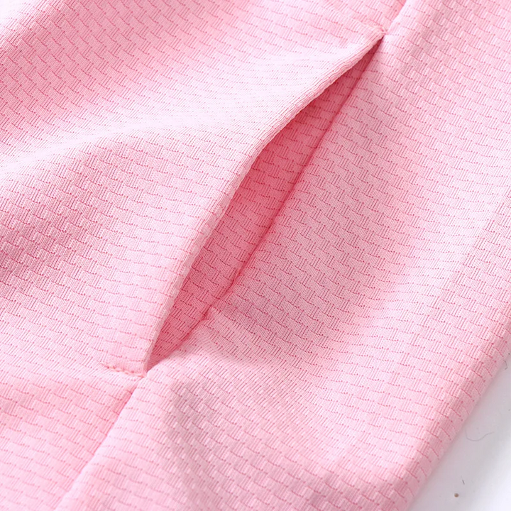 Close-up of the pink jacket&