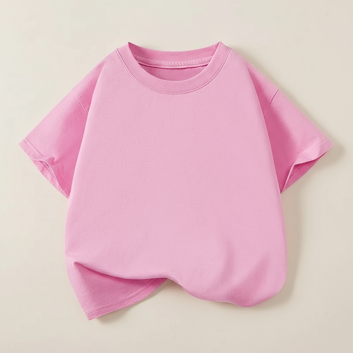 Pink short-sleeve kids&