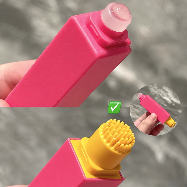 Close-up of a pink stain remover pen&