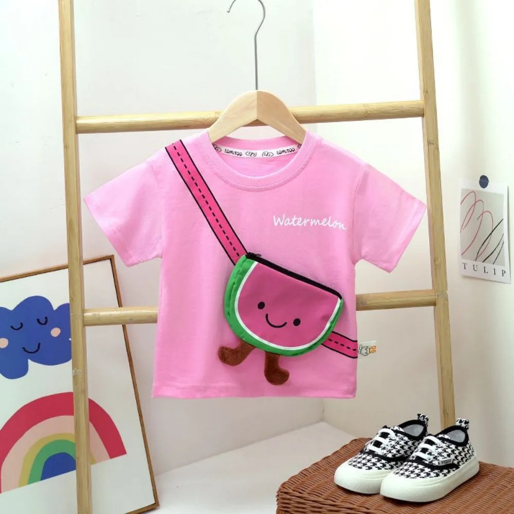 Pink short-sleeve kids&