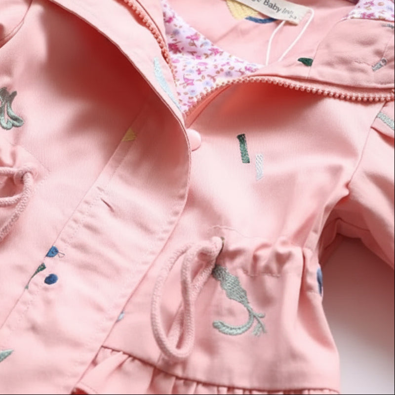 Close-up of the pink windbreaker&