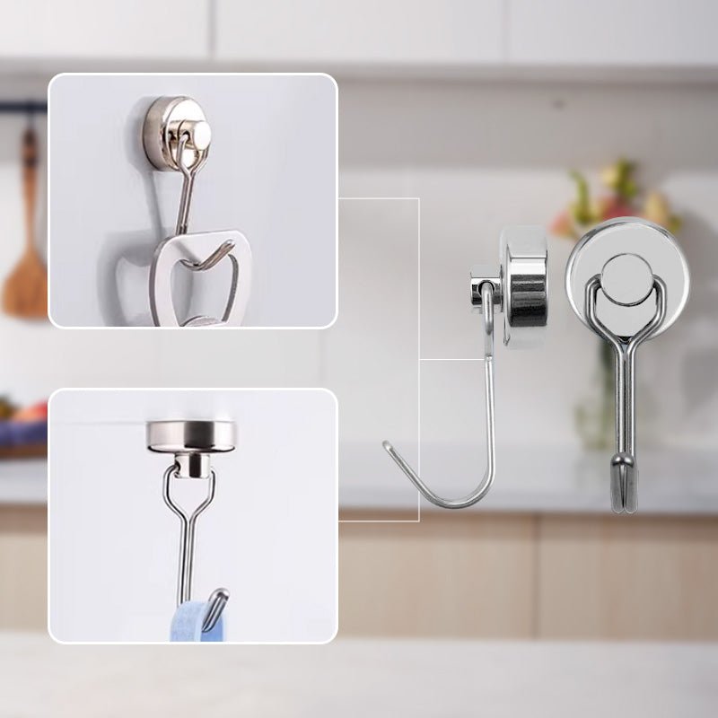Pivotpro Magnetic Utility Hooks 360 Swivel 4 Pack Product Image 04