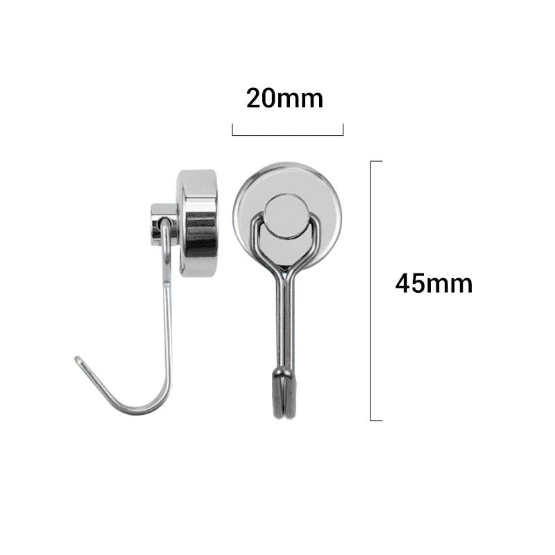 Pivotpro Magnetic Utility Hooks 360 Swivel 4 Pack Product Image 09