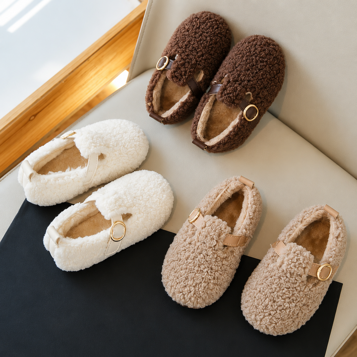 Three pairs of plush children&