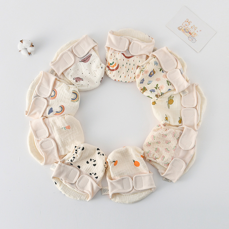 Assorted printed cloth diapers arranged in a circle
