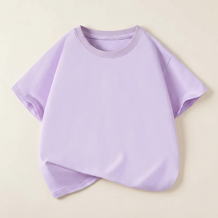 Purple short-sleeve kids&