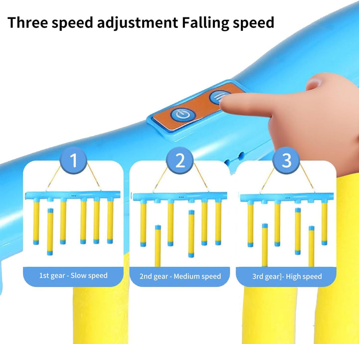 Reaction trainer controls with three speed settings: slow, medium, and fast