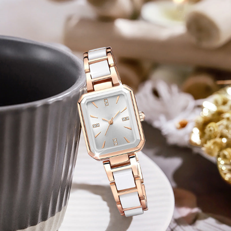 Radiant Rectangular Womens Quartz Watch Product Image 03
