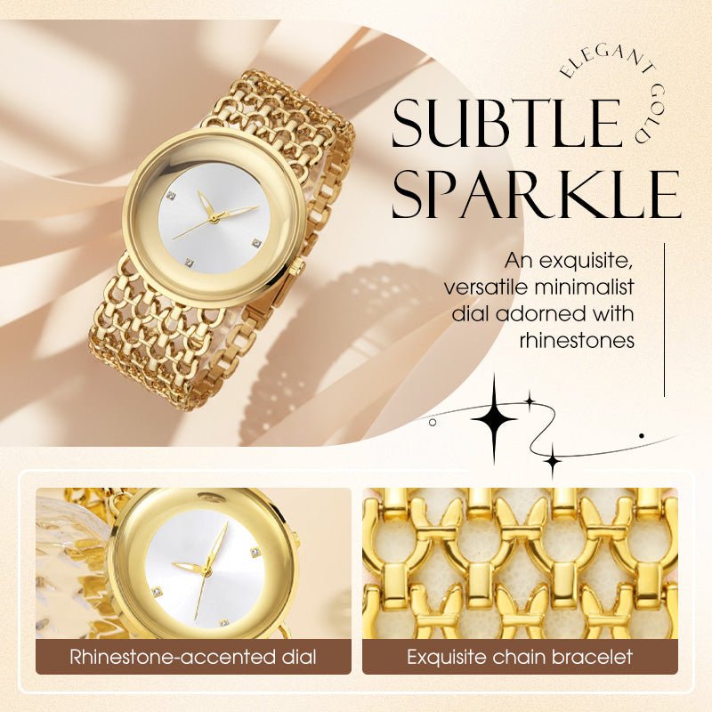 Radiant Retro Womens Quartz Rhinestone Watch Product Image 06
