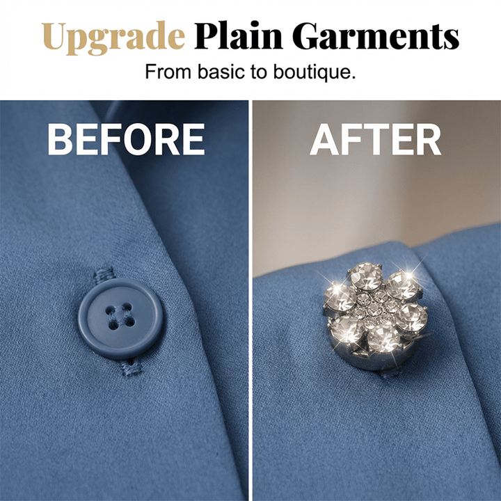 Radiant Snap On Rhinestone Button Covers Product Image 04