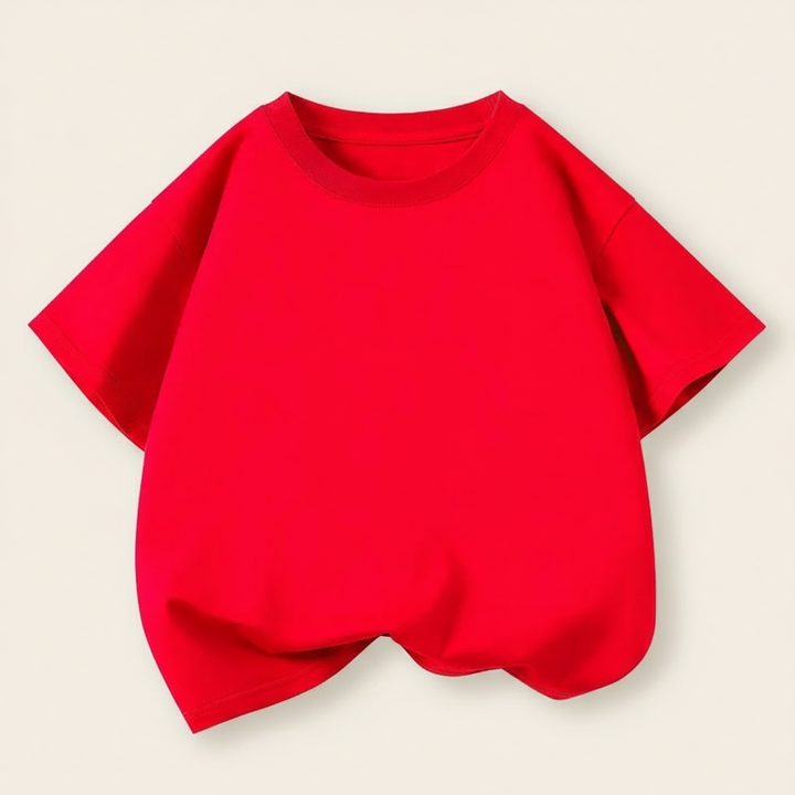 Red short-sleeve kids&