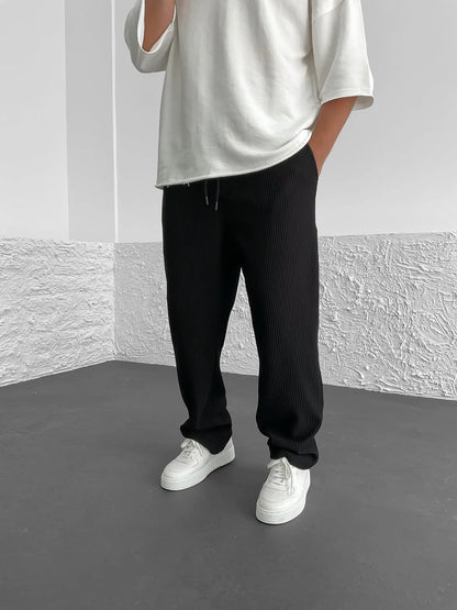 Relaxed Heavyweight Knit Wide Leg Pants Product Image 04