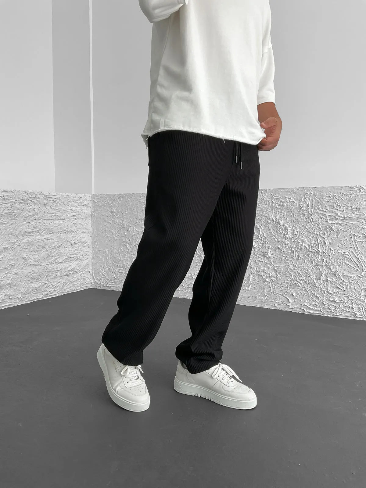 Relaxed Heavyweight Knit Wide Leg Pants Product Image 05