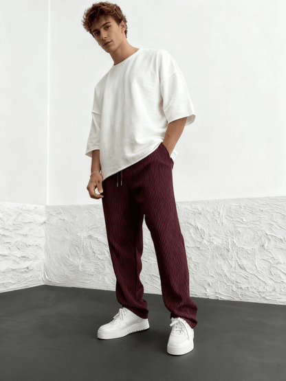 Relaxed Heavyweight Knit Wide Leg Pants Product Image 09
