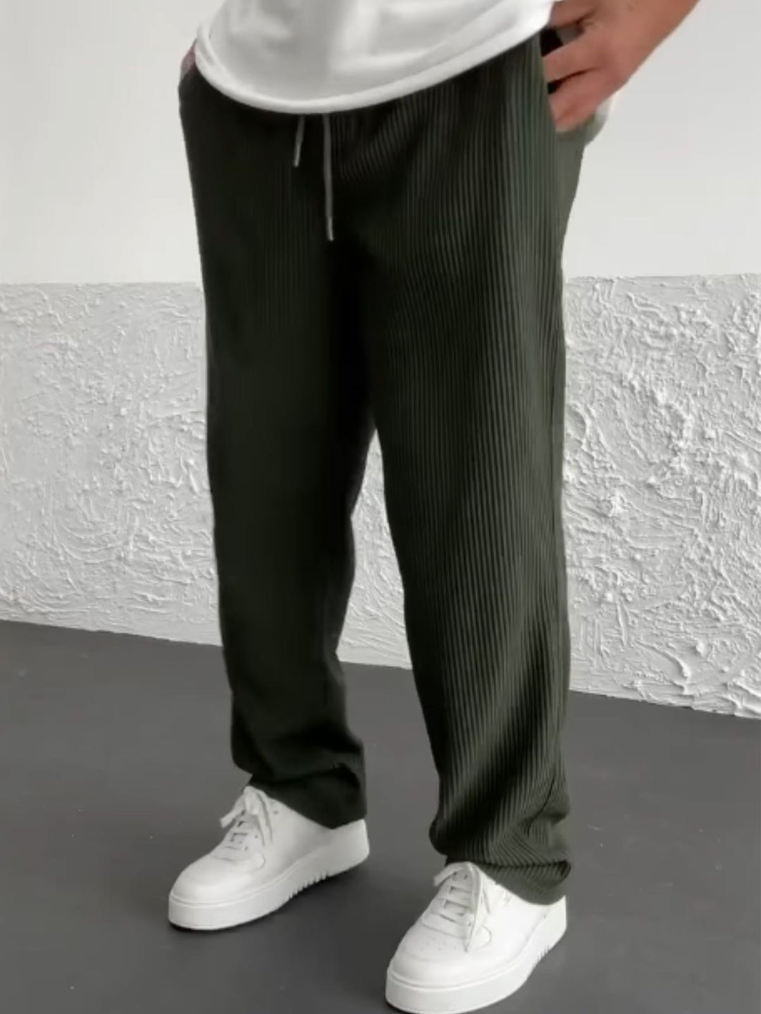 Relaxed Heavyweight Knit Wide Leg Pants Product Image 12