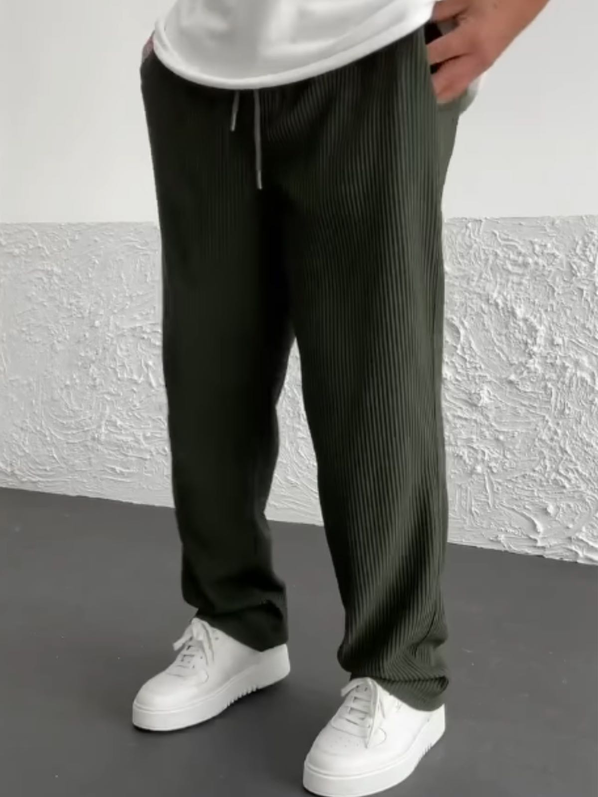 Relaxed Heavyweight Knit Wide Leg Pants Product Image 12