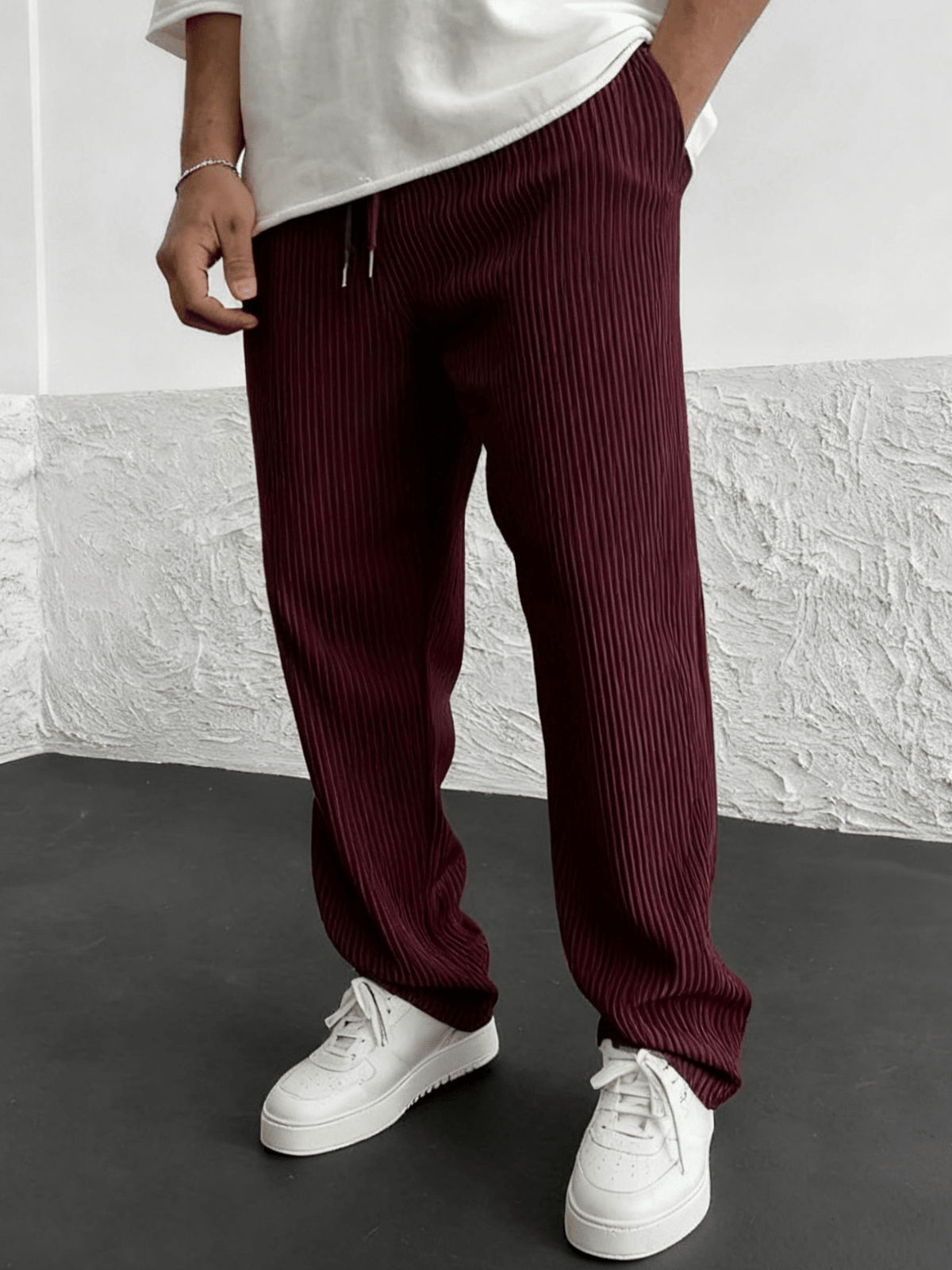 Relaxed Heavyweight Knit Wide Leg Pants Product Image 13
