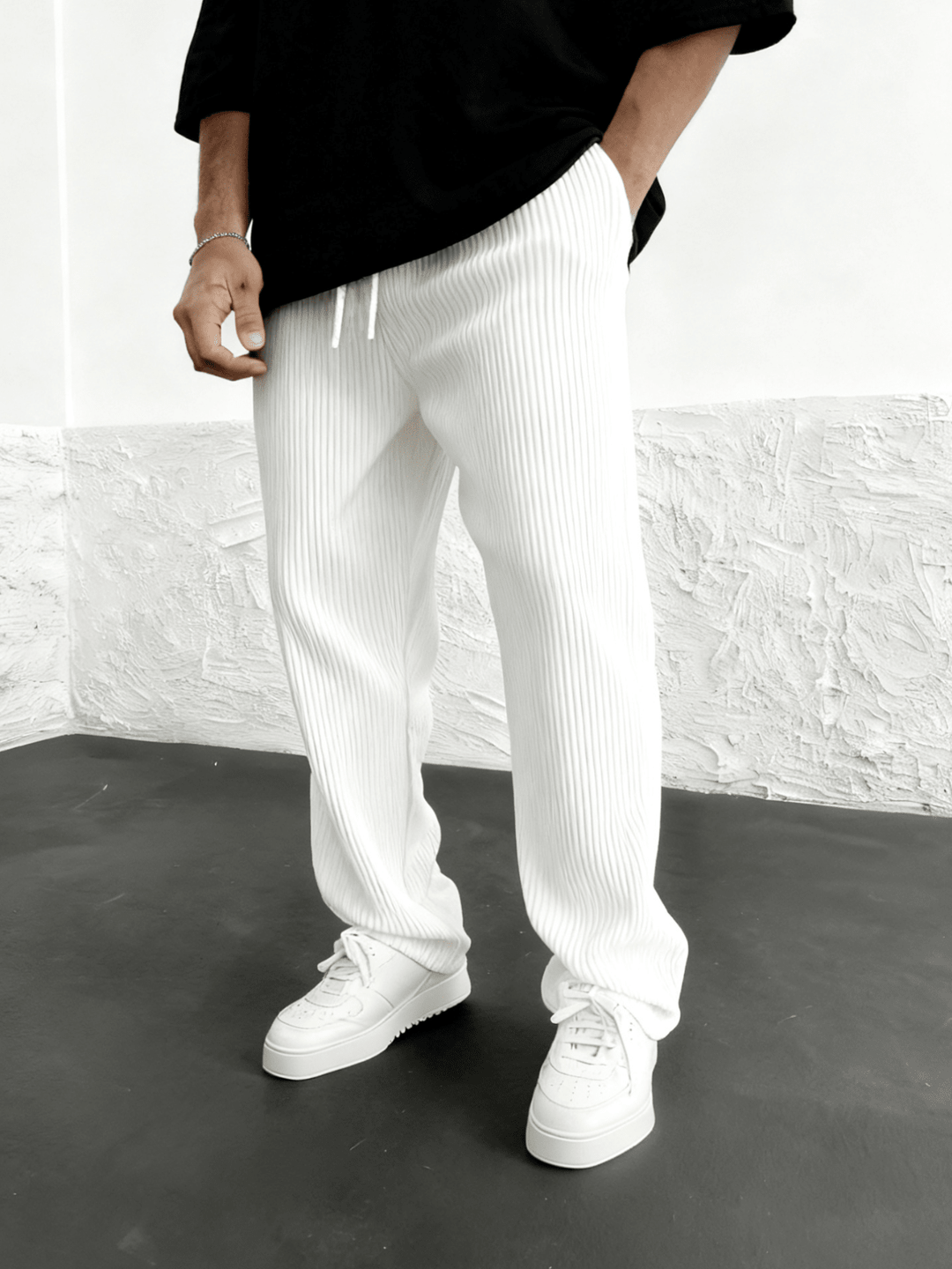 Relaxed Heavyweight Knit Wide Leg Pants Product Image 14