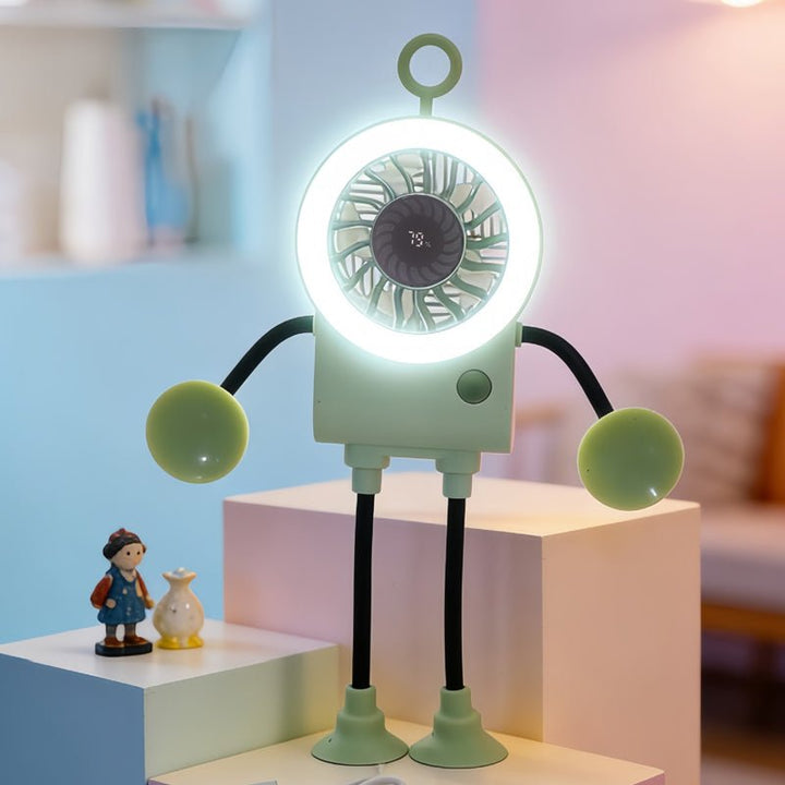 Ripple Bendable Desk Fan Led Ring Light Product Image 01