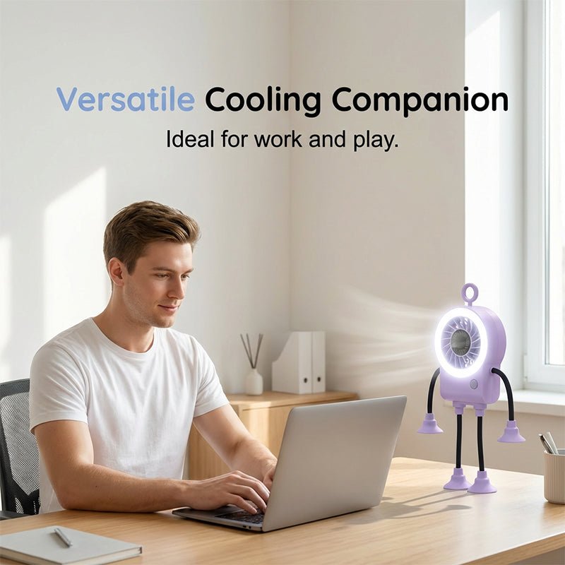 Ripple Bendable Desk Fan Led Ring Light Product Image 04