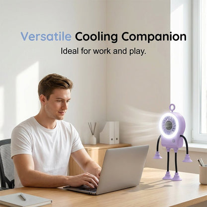 Ripple Bendable Desk Fan Led Ring Light Product Image 04