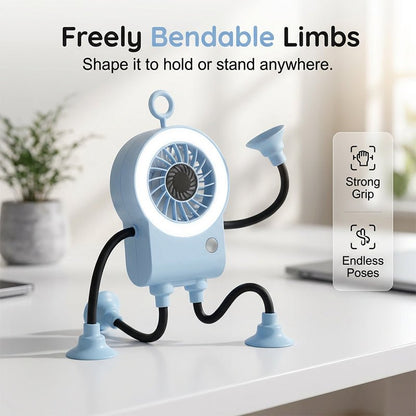 Ripple Bendable Desk Fan Led Ring Light Product Image 05