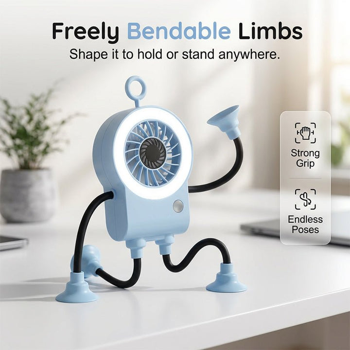 Ripple Bendable Desk Fan Led Ring Light Product Image 05