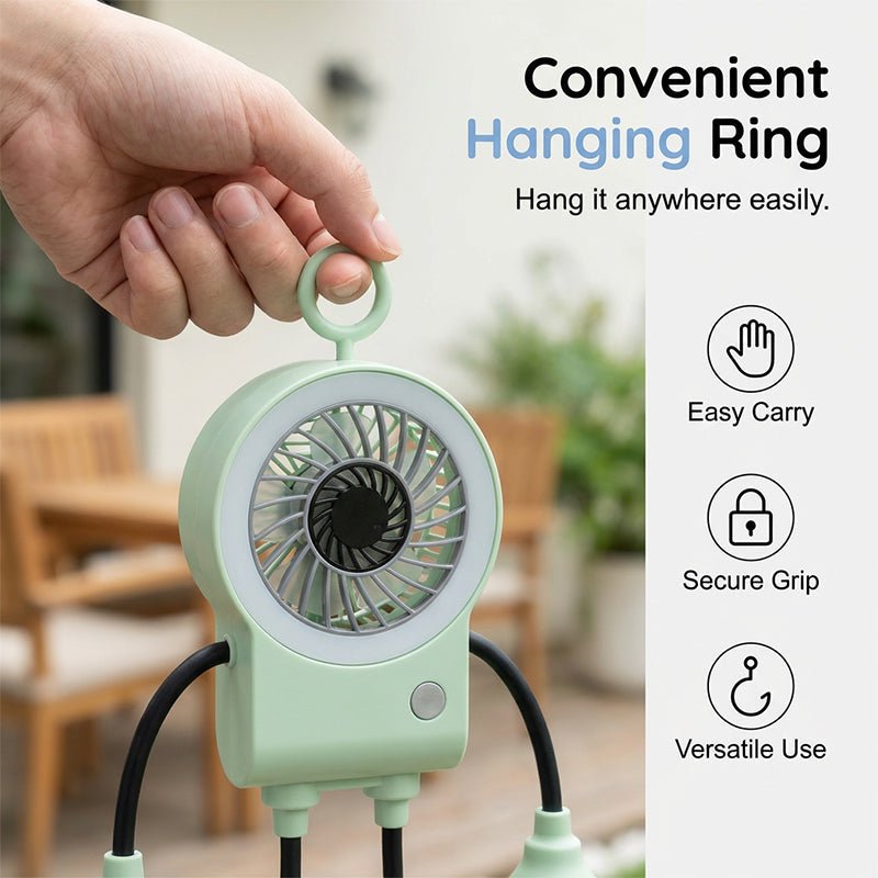 Ripple Bendable Desk Fan Led Ring Light Product Image 07