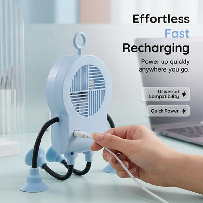 Ripple Bendable Desk Fan Led Ring Light Product Image 09