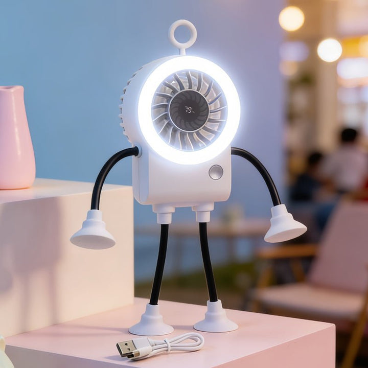 Ripple Bendable Desk Fan Led Ring Light Product Image 12
