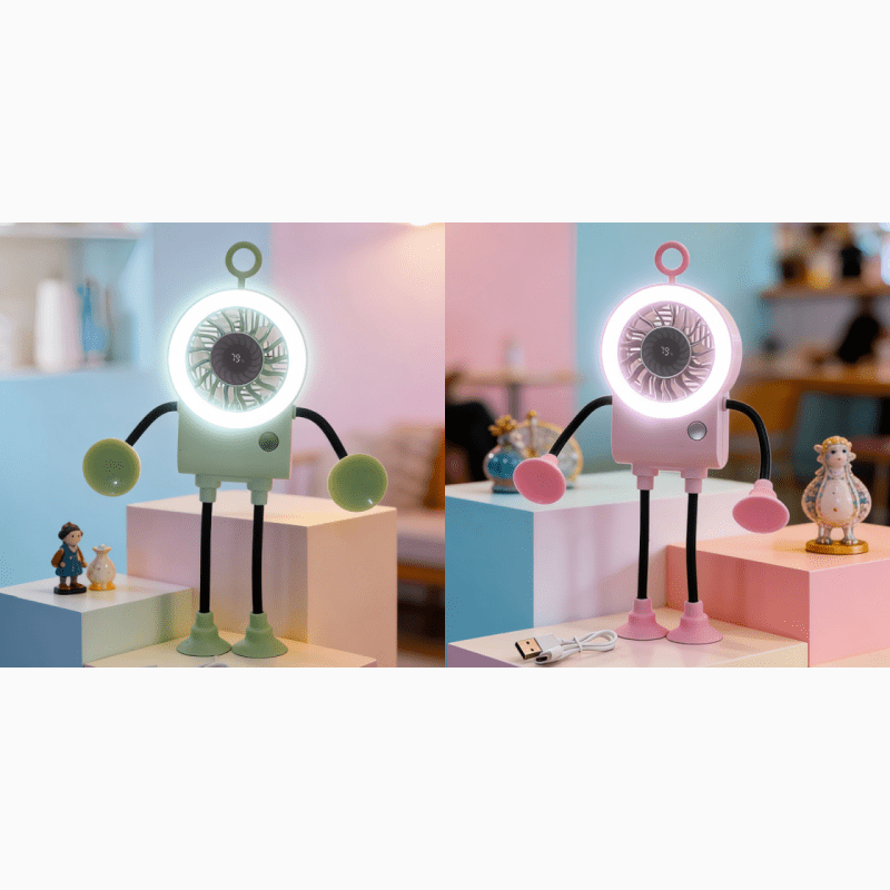 Ripple Bendable Desk Fan Led Ring Light Product Image 13