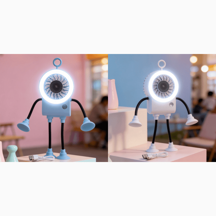 Ripple Bendable Desk Fan Led Ring Light Product Image 14