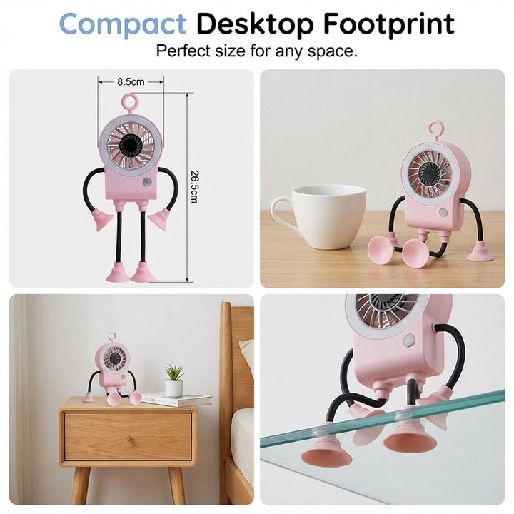 Ripple Bendable Desk Fan Led Ring Light Product Image 15