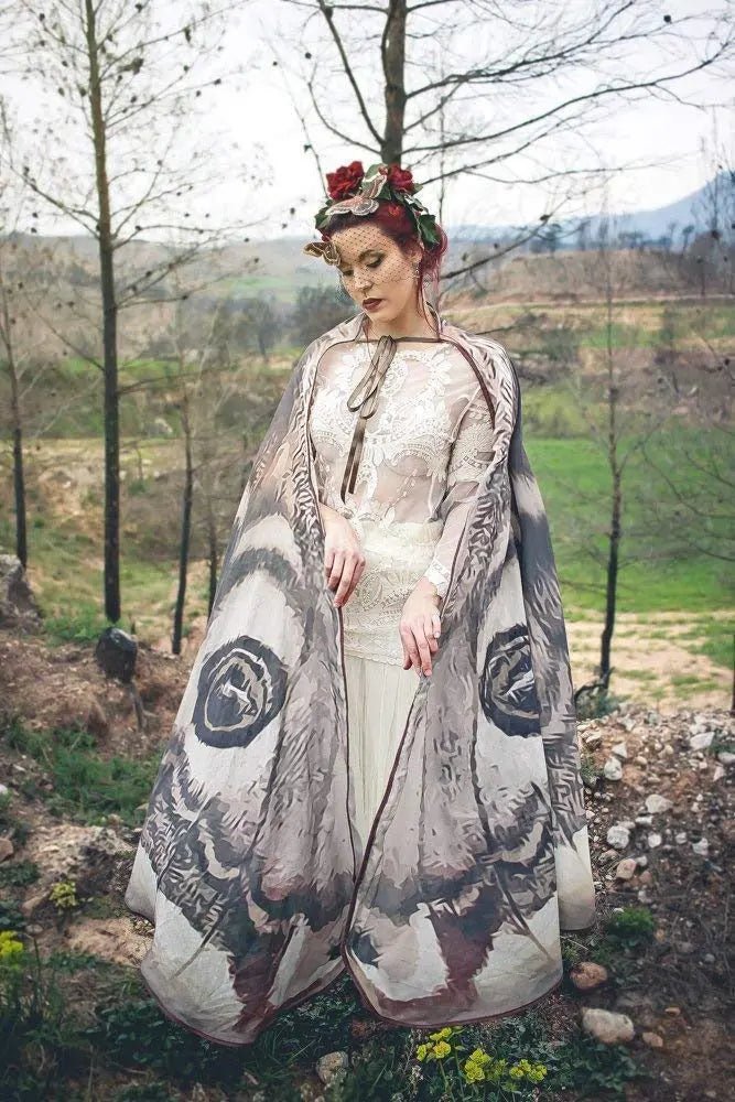 Selene Winged Chiffon Cape Product Image 05