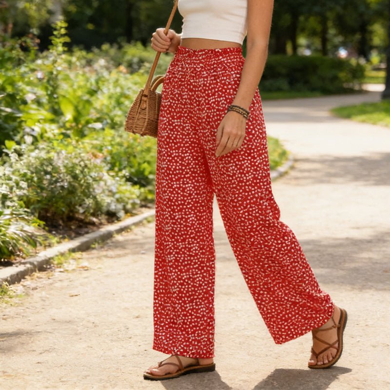Serene Smocked Waist Wide Leg Pants Product Image 07