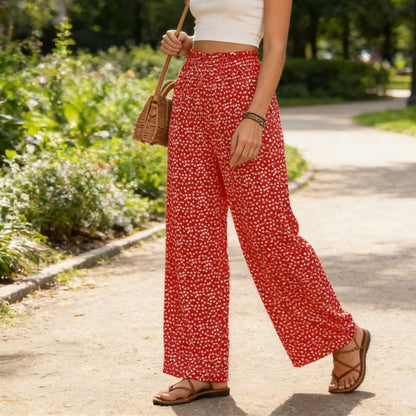 Serene Smocked Waist Wide Leg Pants Product Image 07