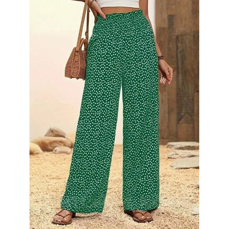 Serene Smocked Waist Wide Leg Pants Product Image 11