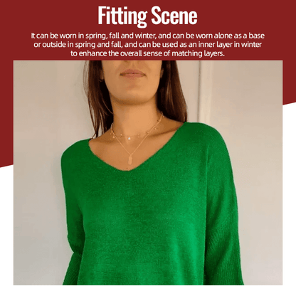 Serene V Neck Knit Layering Top Product Image 05