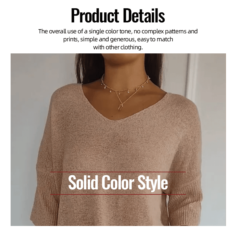 Serene V Neck Knit Layering Top Product Image 06