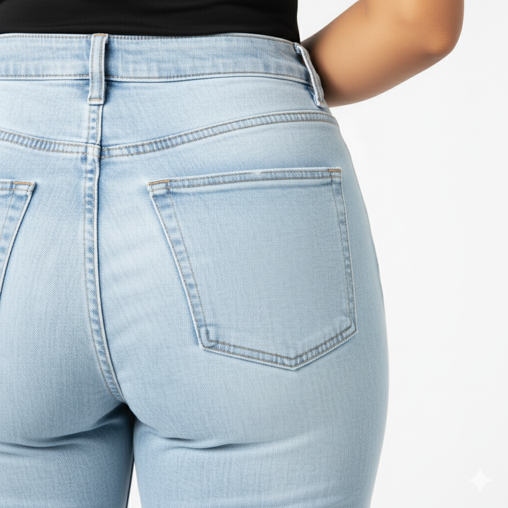 Shapeease Wide Leg Mid Rise Stretch Jeans Product Image 08