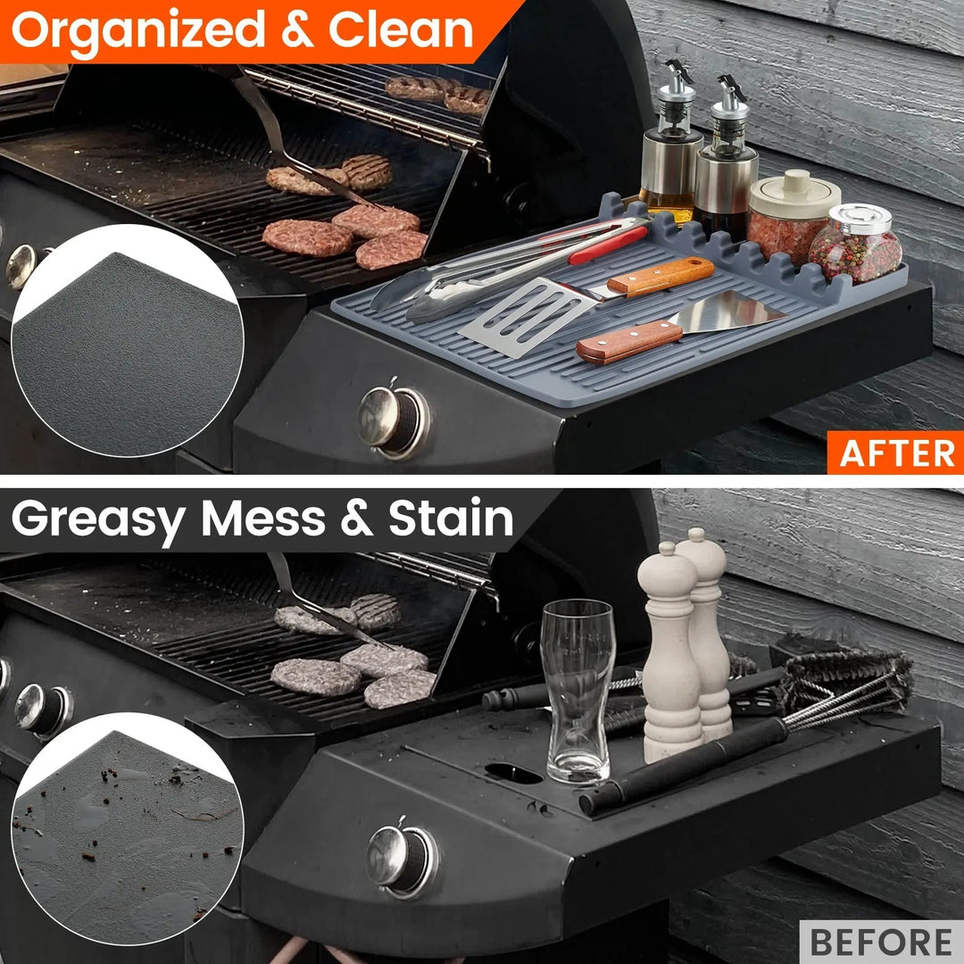 Silicone Grill Side Shelf Mat Tool Organizer Product Image 03