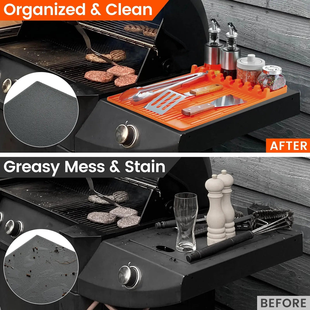 Silicone Grill Side Shelf Mat Tool Organizer Product Image 04