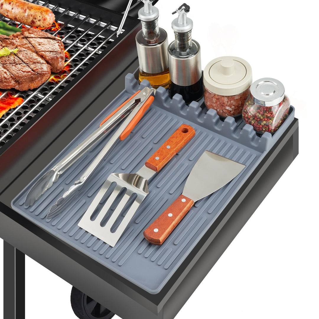 Silicone Grill Side Shelf Mat Tool Organizer Product Image 09