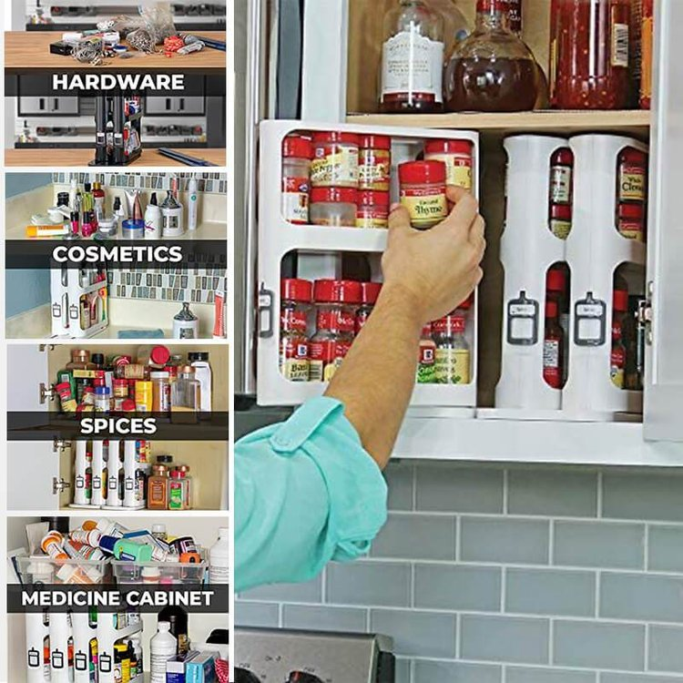 Slim Swivel Spice Condiment Bottle Rack Product Image 03