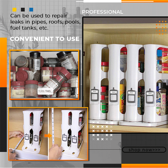 Slim Swivel Spice Condiment Bottle Rack Product Image 04