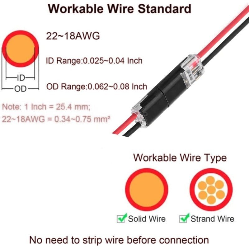 Snaplock 2 Pin Solderless Led Strip Wire Connectors Product Image 07