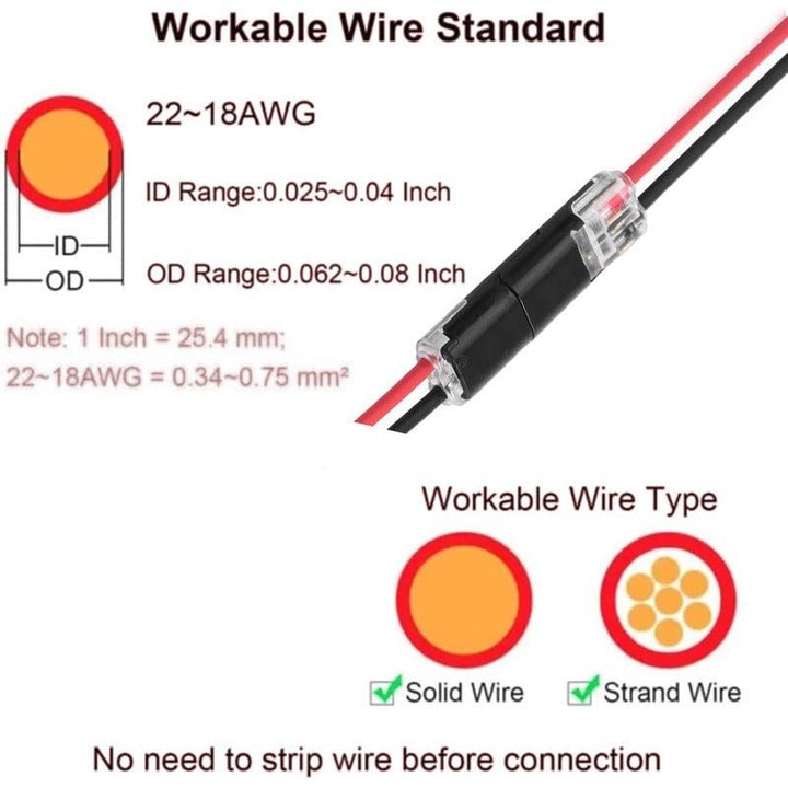Snaplock 2 Pin Solderless Led Strip Wire Connectors Product Image 07